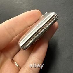 Antique Pyrogene Box Matchbox Solid Silver and 18k Gold 750 Steering Wheel