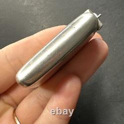 Antique Pyrogene Box Matchbox Solid Silver and 18k Gold 750 Steering Wheel
