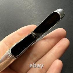 Antique Pyrogene Box Matchbox Solid Silver and 18k Gold 750 Steering Wheel