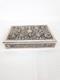 Antique Rectangular Box In Solid Silver And Wood Asian Art Nouveau