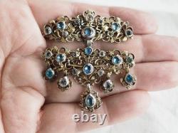 Antique Regional Normandy 18th Century Solid Silver Vermeil Pendant