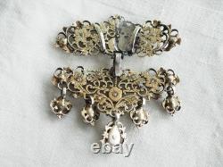 Antique Regional Normandy 18th Century Solid Silver Vermeil Pendant