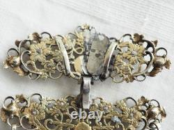 Antique Regional Normandy 18th Century Solid Silver Vermeil Pendant