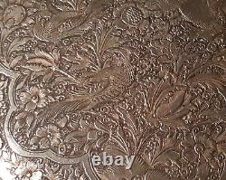 Antique Richly Engraved Solid Silver Box Ethnic Syria