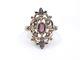 Antique Ring In Sterling Silver Amethyst And Diamonds 1900 T54