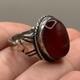 Antique Ring In Agate Solid Silver Roman Style