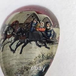Antique Russian Silver Teaspoon, Polychrome