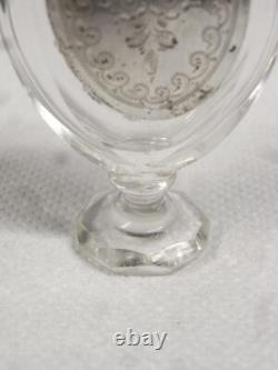 Antique Salt Perfume Bottle Crystal Solid Silver