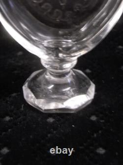 Antique Salt Perfume Bottle Crystal Solid Silver