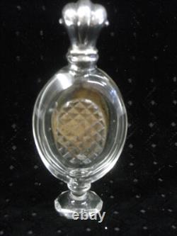Antique Salt Perfume Bottle Crystal Solid Silver