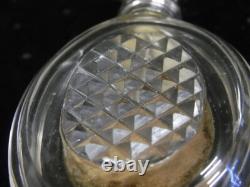 Antique Salt Perfume Bottle Crystal Solid Silver