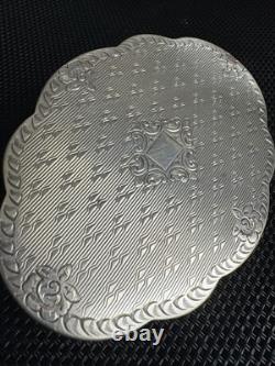 Antique Silver 800 Art Deco Powder Compact, Display Object
