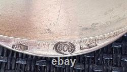 Antique Silver 800 Art Deco Powder Compact, Display Object
