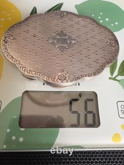 Antique Silver 800 Art Deco Powder Compact, Display Object