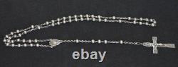 Antique Silver Ball Rosary Crab Punch