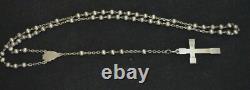 Antique Silver Ball Rosary Crab Punch