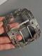 Antique Silver Belt Buckle Set With Purple Stones, Regency Style