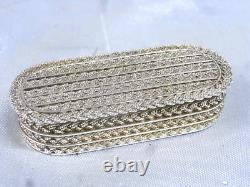 Antique Silver Box with Braided Decoration
