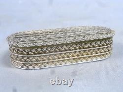 Antique Silver Box with Braided Decoration