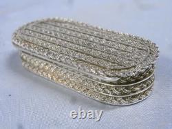 Antique Silver Box with Braided Decoration