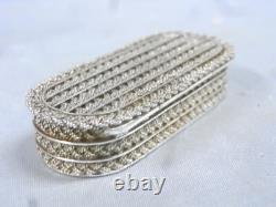 Antique Silver Box with Braided Decoration