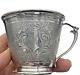Antique Silver Cup By Philippe Berthier Circa 1850 Guilloché Monogrammed Ml
