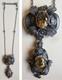 Antique Silver Filigree Citrine Necklace Circa 1900