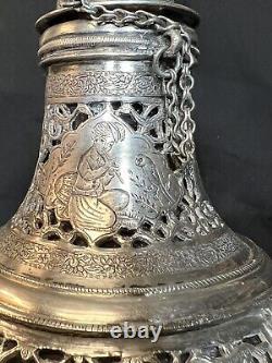 Antique, Silver-Gilded Bottle, Persian 19th Century