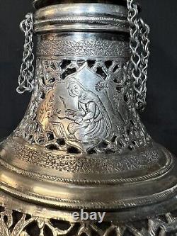 Antique, Silver-Gilded Bottle, Persian 19th Century