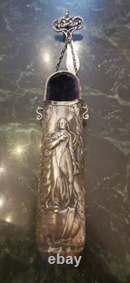 Antique Silver Gilt Chatelaine Case, Marine