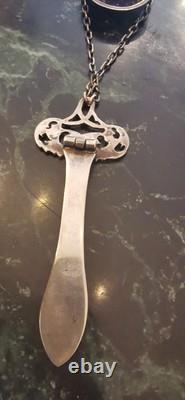 Antique Silver Gilt Chatelaine Case, Marine