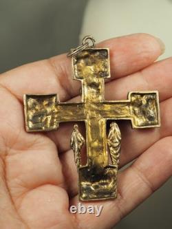 Antique Silver Gilt Cross Pendant