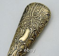 Antique Silver Gilt Seal Stamp with Boar's Head Mark, 19th Century