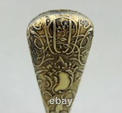 Antique Silver Gilt Seal Stamp with Boar's Head Mark, 19th Century