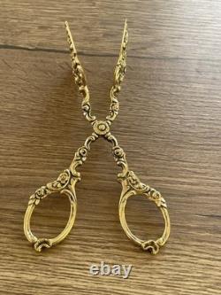 Antique Silver-Gilt Sweetmeat and Toast Tongs