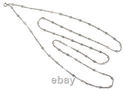 Antique Silver Long Necklace 140cm circa 1900 Excellent Condition