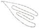 Antique Silver Long Necklace 140cm Circa 1900 Excellent Condition