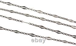 Antique Silver Long Necklace 140cm circa 1900 Excellent Condition