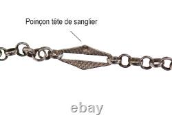 Antique Silver Long Necklace 140cm circa 1900 Excellent Condition