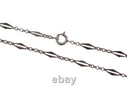 Antique Silver Long Necklace 140cm circa 1900 Excellent Condition