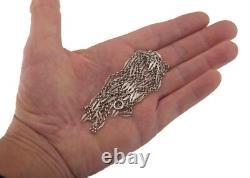 Antique Silver Long Necklace 140cm circa 1900 Excellent Condition