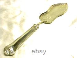 Antique Silver Plated Cake Server Knife Guilloché Minerva M O