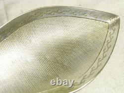 Antique Silver Plated Cake Server Knife Guilloché Minerva M O