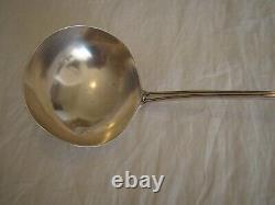Antique Silver Plated Ladle with English Leopard Hallmark, 34 cm #1195#