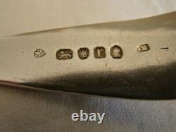 Antique Silver Plated Ladle with English Leopard Hallmark, 34 cm #1195#
