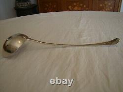 Antique Silver Plated Ladle with English Leopard Hallmark, 34 cm #1195#