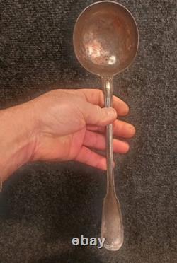Antique Silver Plated Ladle with First Rooster Mark Large Guarantee Paris Net Model