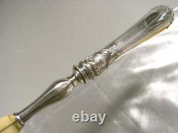 Antique Silver Salad Serving Set Minerva Spoon Fork Antique Silver Salad Serving Set Minerva Spoon Fork