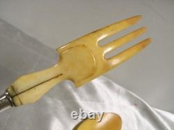 Antique Silver Salad Serving Set Minerva Spoon Fork Antique Silver Salad Serving Set Minerva Spoon Fork