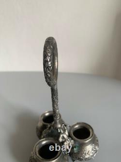 Antique Silver Salt Cellars China Silver Chinese Export Salt Condiment Set